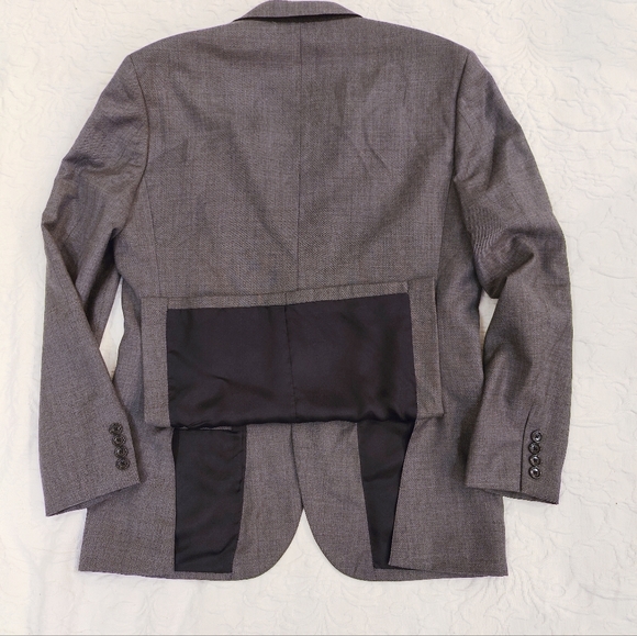 J CREW Ludlow Solid Grey Wool Tollegno 1900 Sz 40 R Mens Sport Coat Blazer - Picture 2 of 8